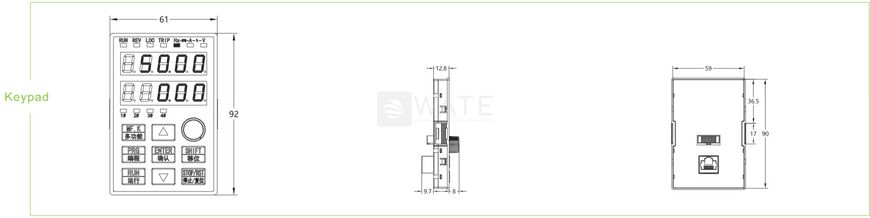 Частотний перетворювач HPVFM04T1D5G 1.5kw/2hp 380V HPVFM04T1D5G фото